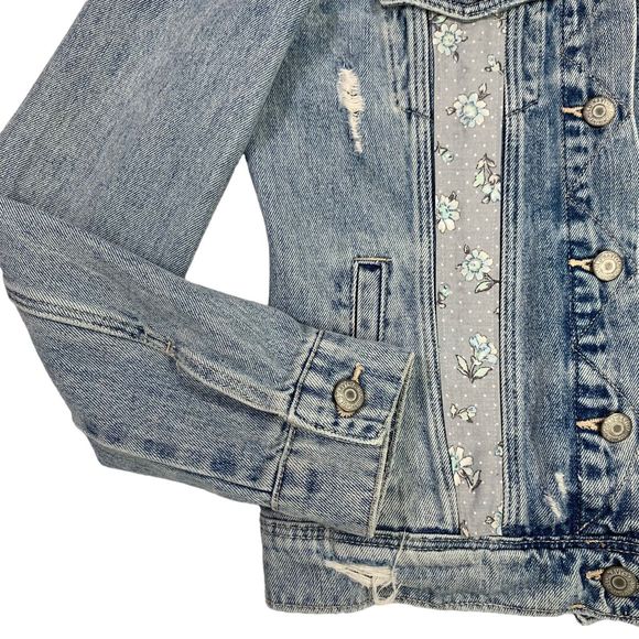 Boho Luxe Elegant Denim Jacket Statement Festival Bling Y2K Glam Gray - Picture 6 of 16